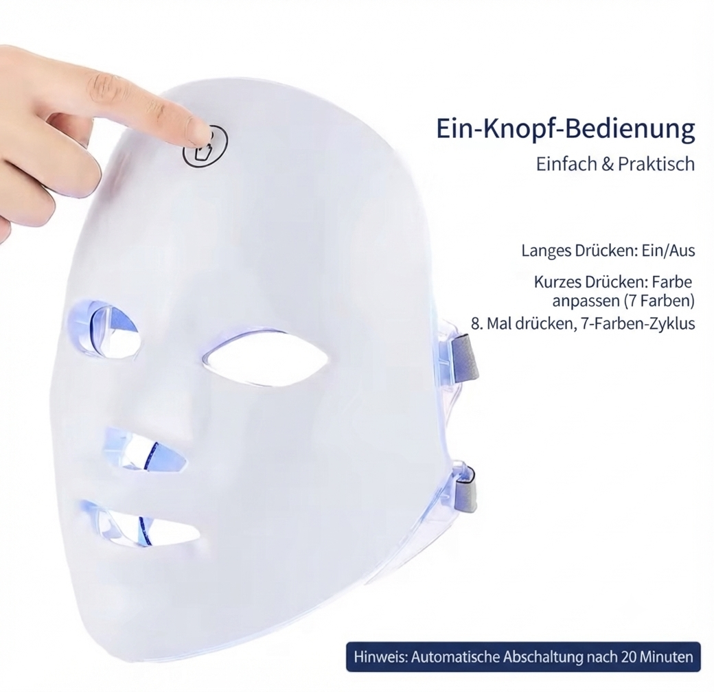 7-Farben LED Gesichtmaske mit hals- anti-aging-& Hautverjüngen
