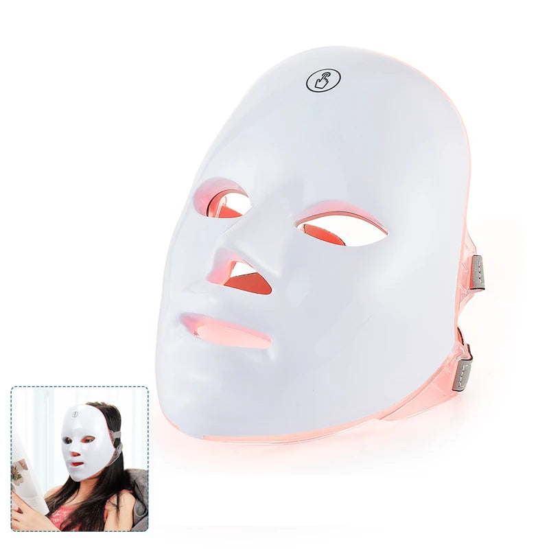 7-Farben LED Gesichtmaske mit hals- anti-aging-& Hautverjüngen